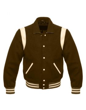 Brown Retro Varsity Jacket