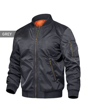 Grey Bomber Jacket