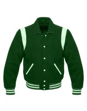 Kids Green Retro Varsity Jacket