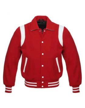 Kids Red Retro Varsity Jacket