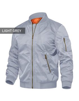 Light Grey Bomber Jacket