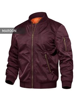 maroon bomber jacket mens