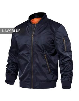 Navy Blue Bomber Jacket