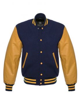 Navy Blue Letterman Jacket