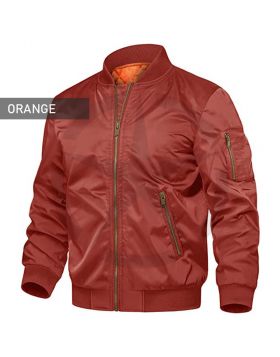 Orange Bomber Jacket