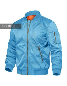 Sky Blue Bomber Jacket