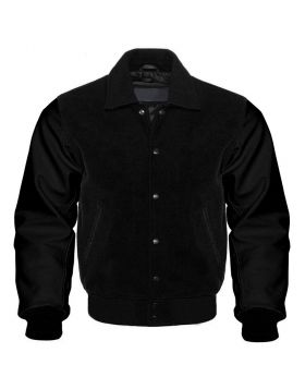 Men's Black Retro Varsity Jacket