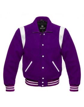 Purple Retro Varsity Jacket
