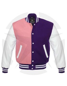 Purple And Pink Varsity Jacket
