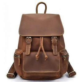 Brown Leather Backpack | SAIDA GEAR