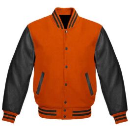 Impressive Orange Varsity Jacket | Saida Gear