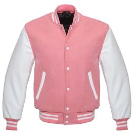 Buy Red And Pink Varsity Jacket For Womens