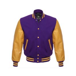 High Quality Purple Varsity Jacket Saida Gear