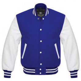 Stylish Royal Blue Varsity Jacket | Saida Gear