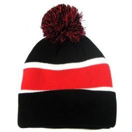 Touca Beanie Vermelha em Tricô Feito a Mão