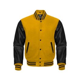 High Quality Yellow Varsity Jacket Kids | Saida Gear